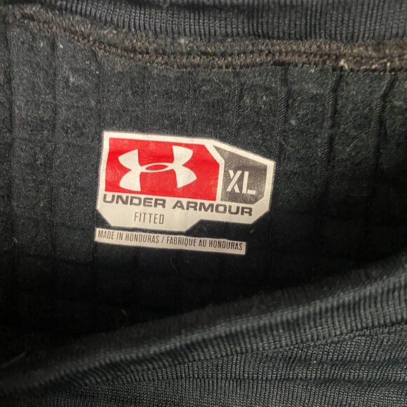 Under Armour Shirt Men's XL Black Base 4.0 Waffle Knit Base Layer Long Sleeve - Picture 5 of 10